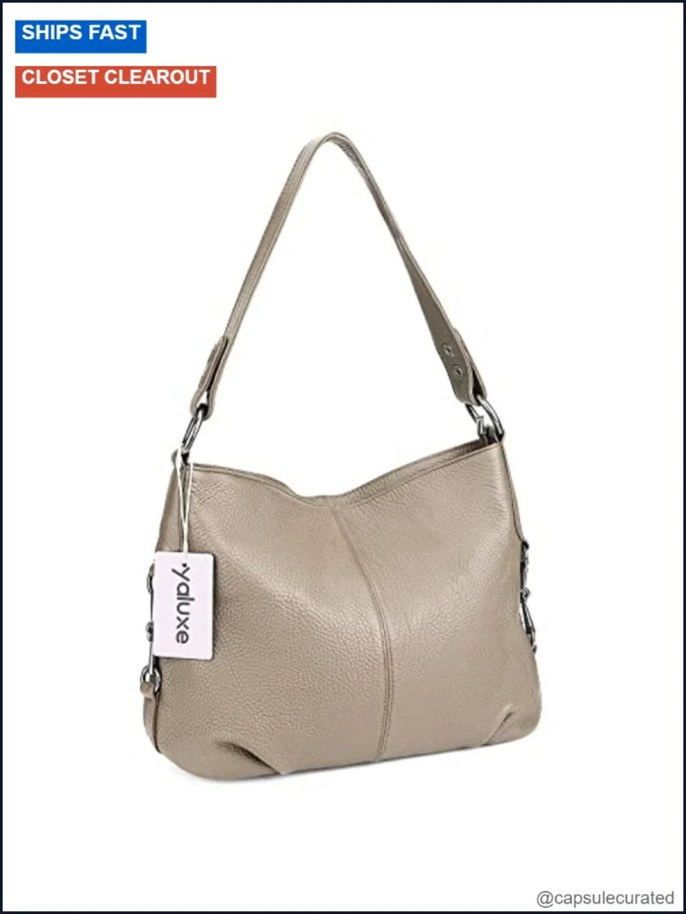 Genuine Leather Hobo Shoulder Bag Crossbody Purse Large